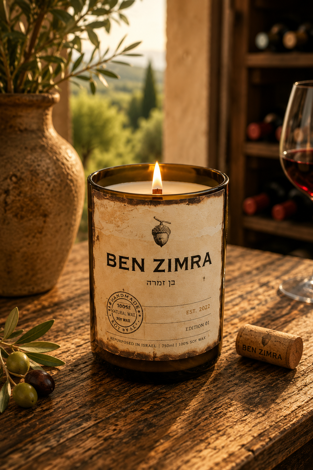 בן זימרה | Ben Zimra Wine Candle