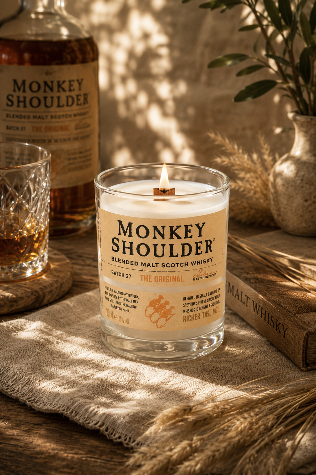 מונקי שולדר | Monkey shoulder candle
