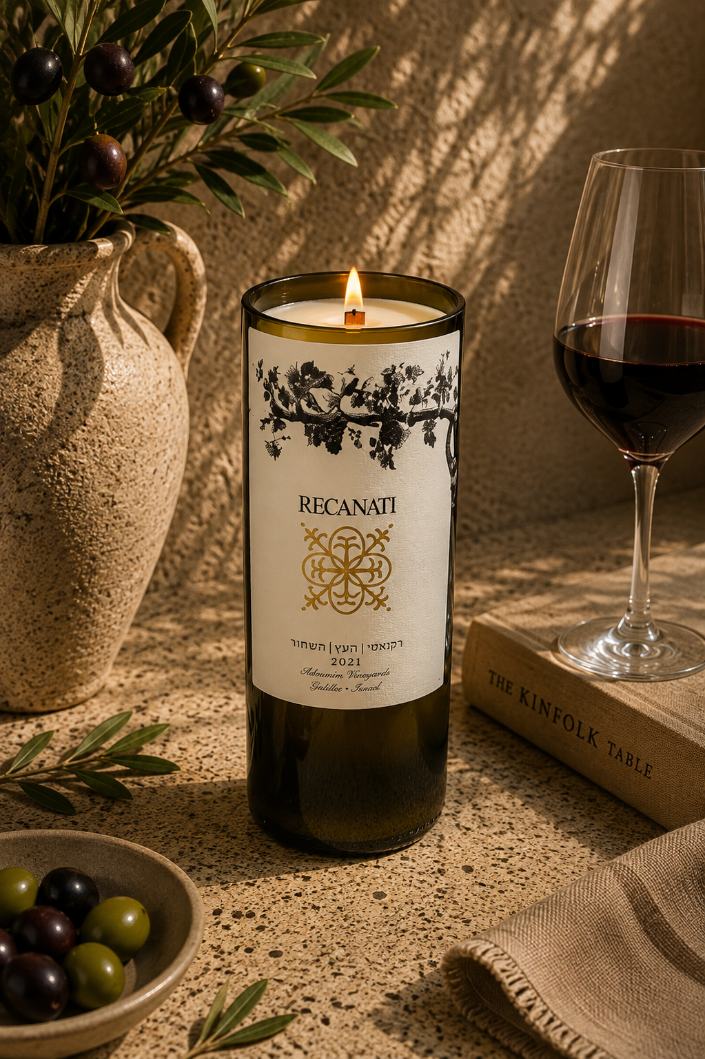 רקנטי העץ השחור | Recanati the Black three candle