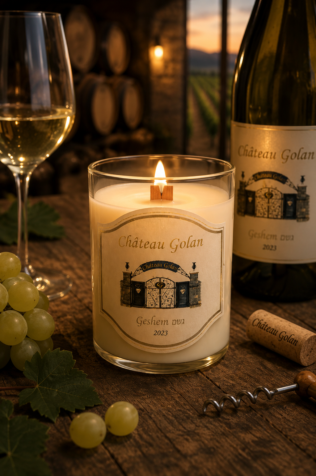 נר יין Château Golan – מהדורת גשם 2023
