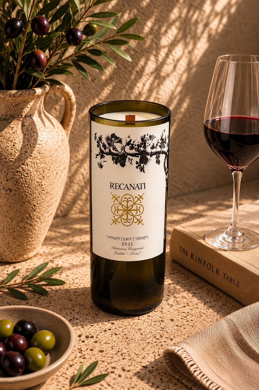 רקנטי העץ השחור | Recanati the Black three candle